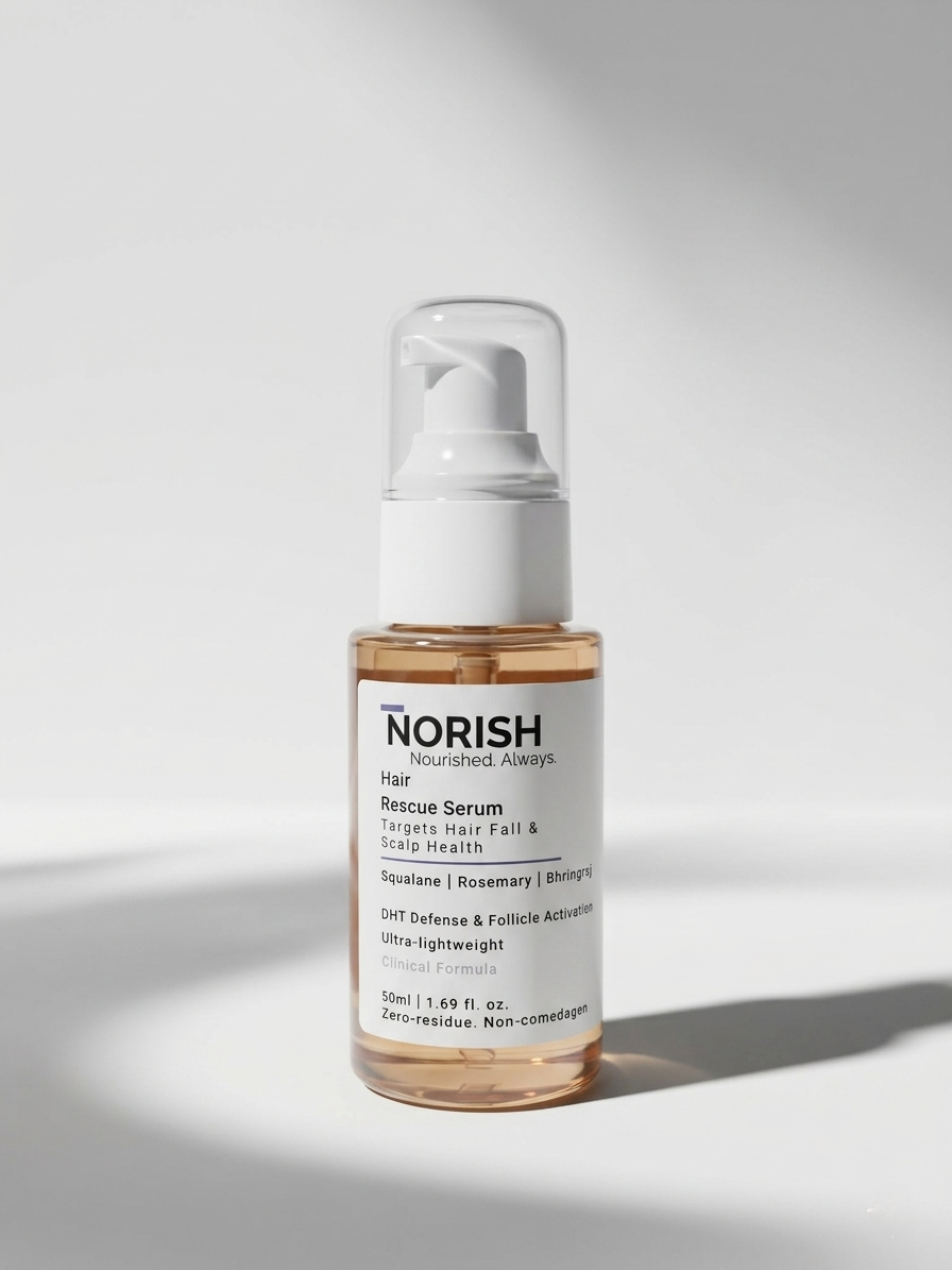 NORISH Hair Rescue Serum 50ml bottle — plant-based hair growth serum Pakistan