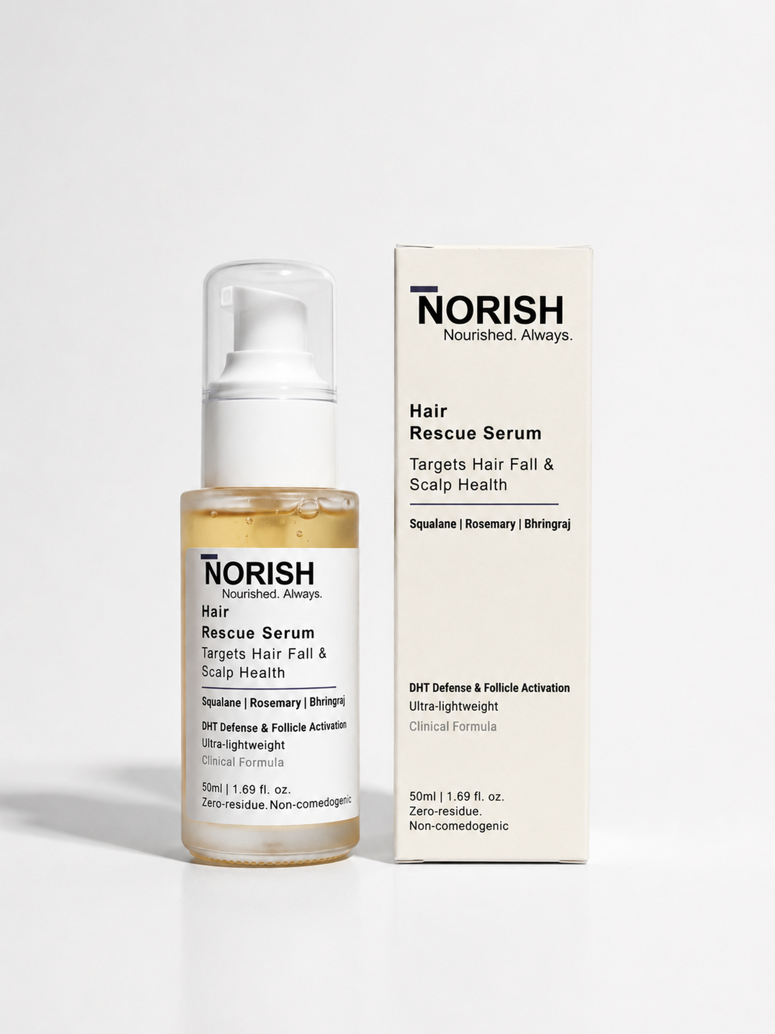 NORISH Hair Rescue Serum | Hair Fall & Hair Growth Serum | Rosemary & Bhringraj | Best Hair Serum in Pakistan