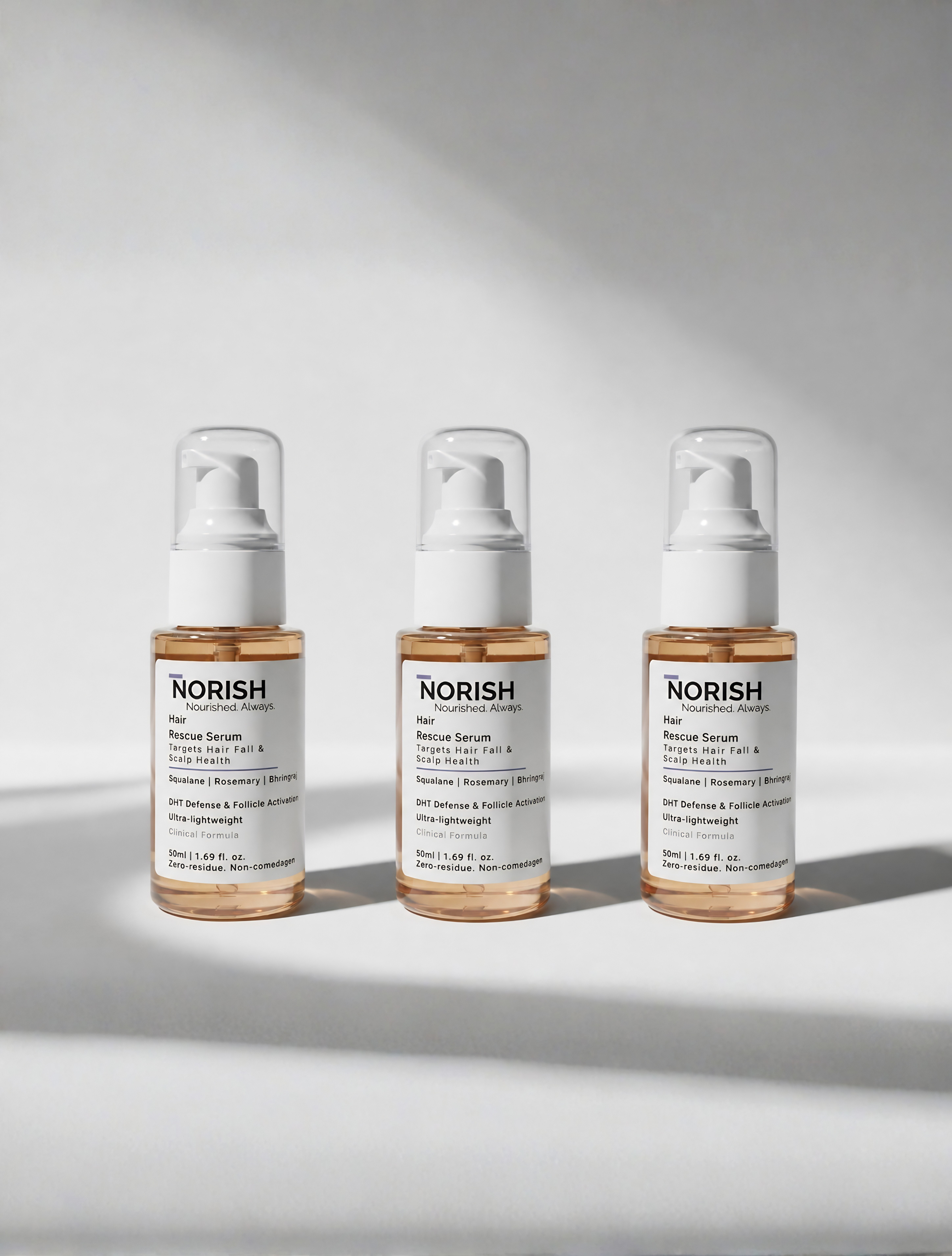 NORISH Hair Rescue Serum — The Transformation Pack (Pack of 3) | Hair Fall & Growth | Best Hair Serum in Pakistan